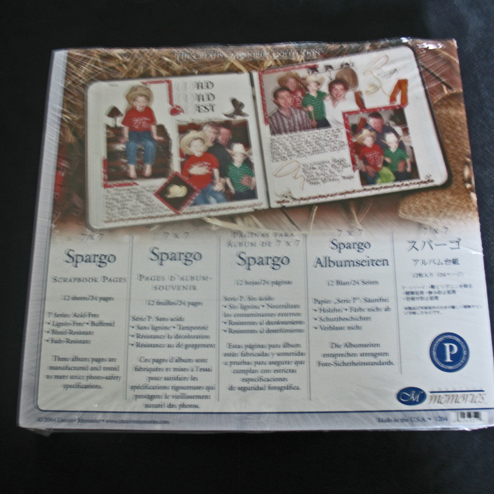 1 pkg.7X7 Spargo scrapbook page Creative Memories